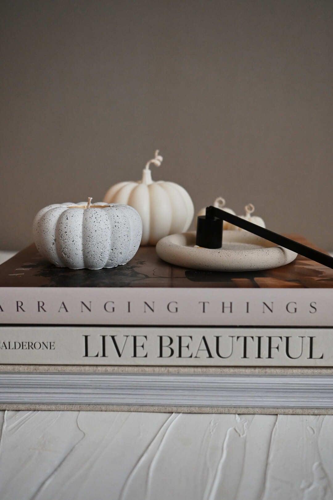 Granite pumpkin holder