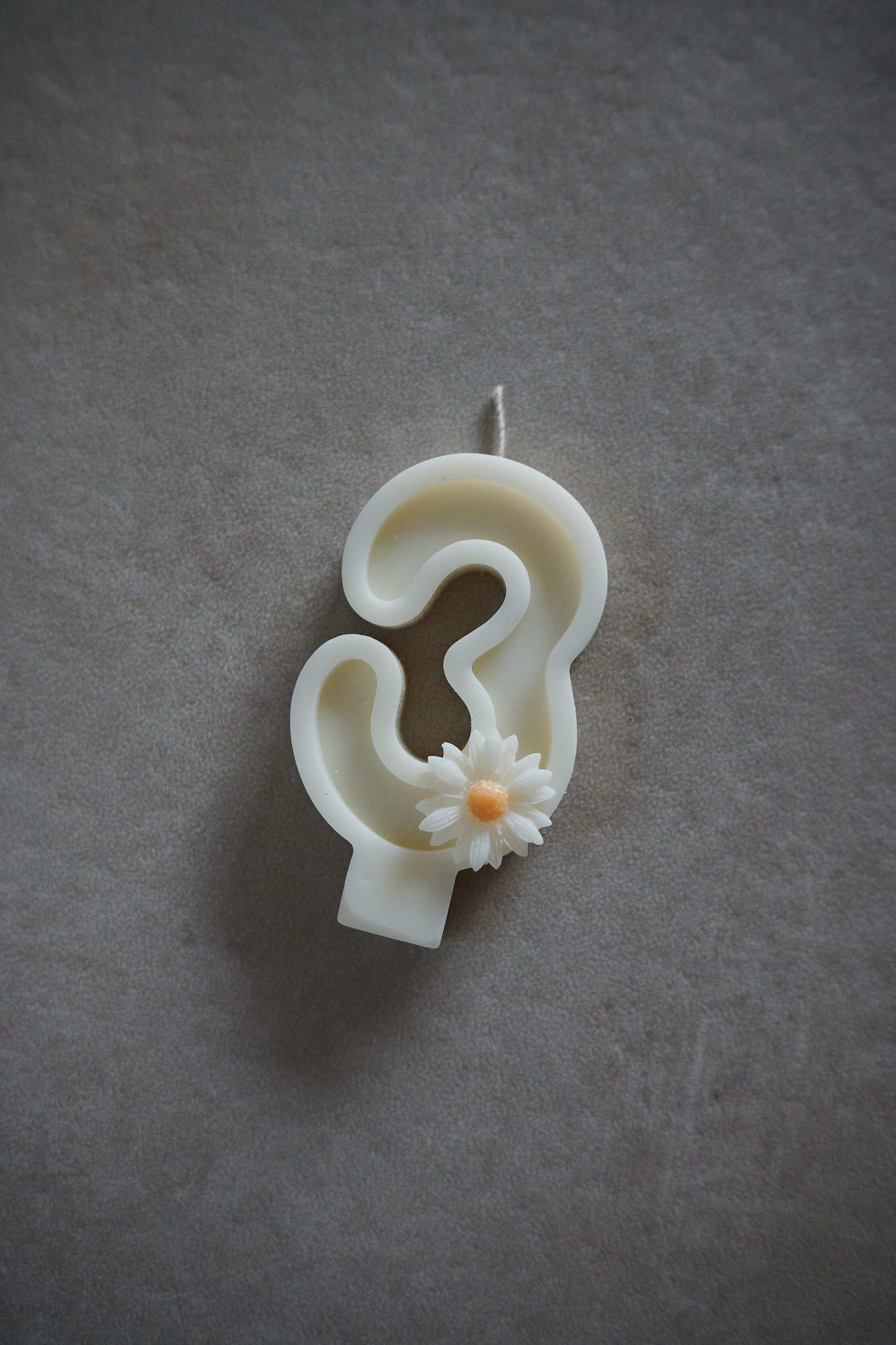 Flower number candle