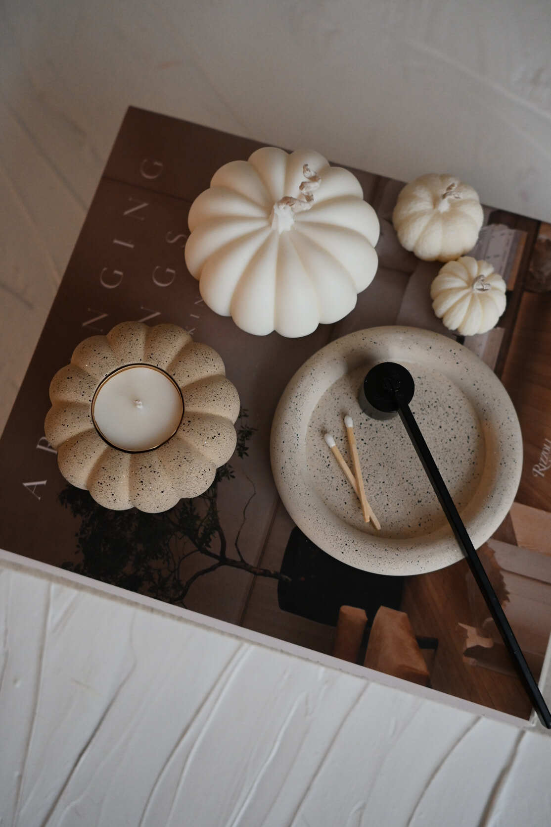 Pumpkin candle holder