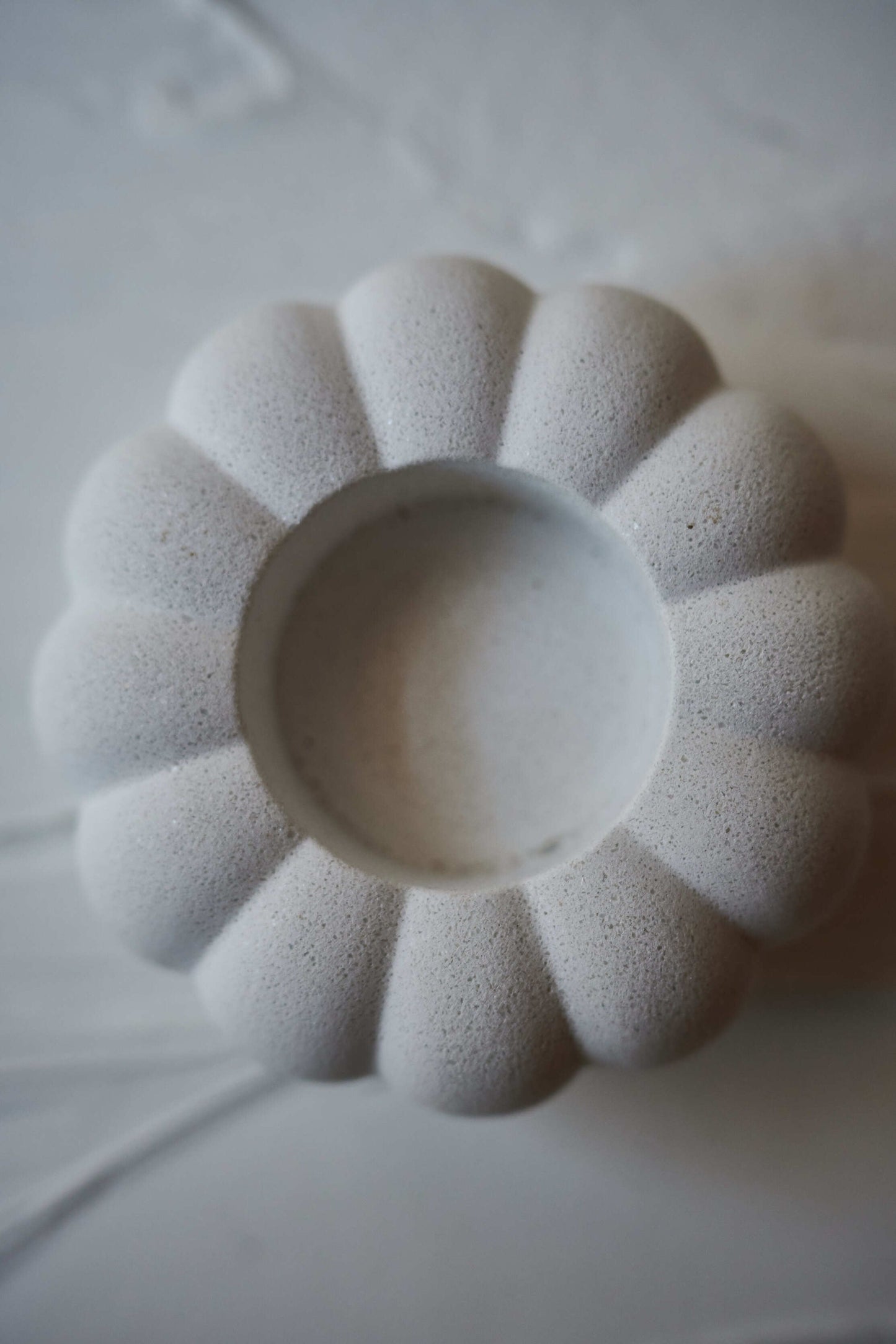 White pumpkin candle holder