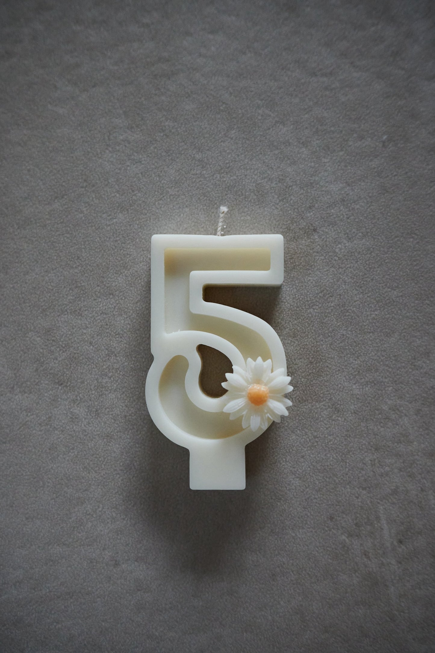 Flower number candle