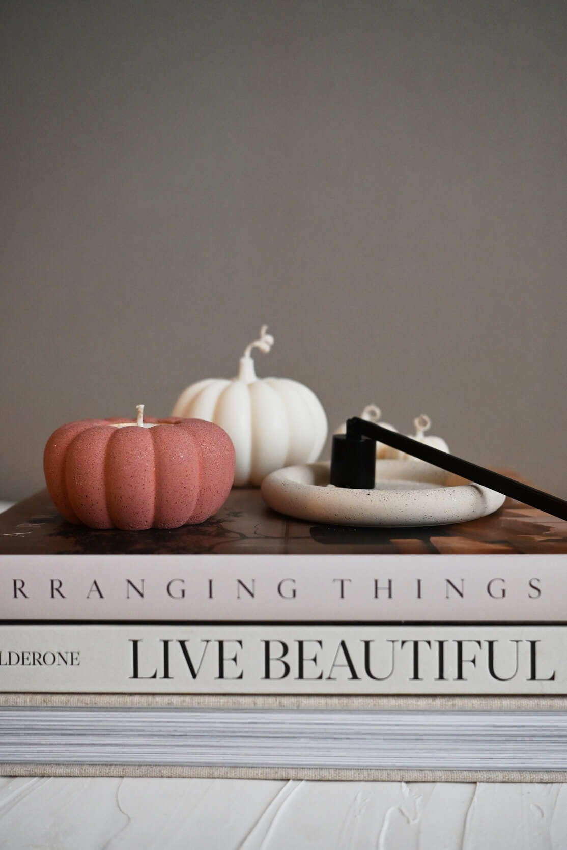 Terracotta pumpkin holder