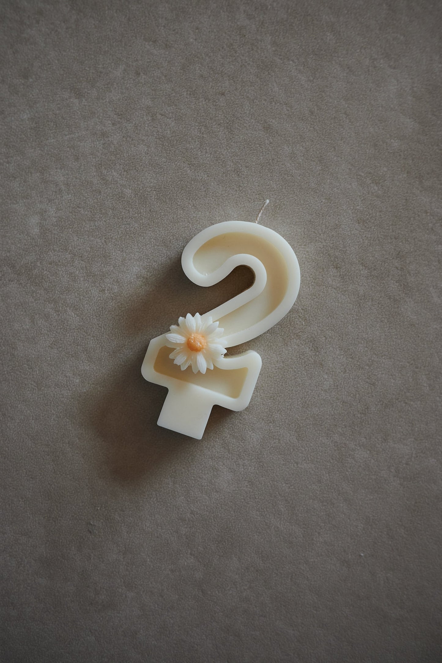 Flower number candle