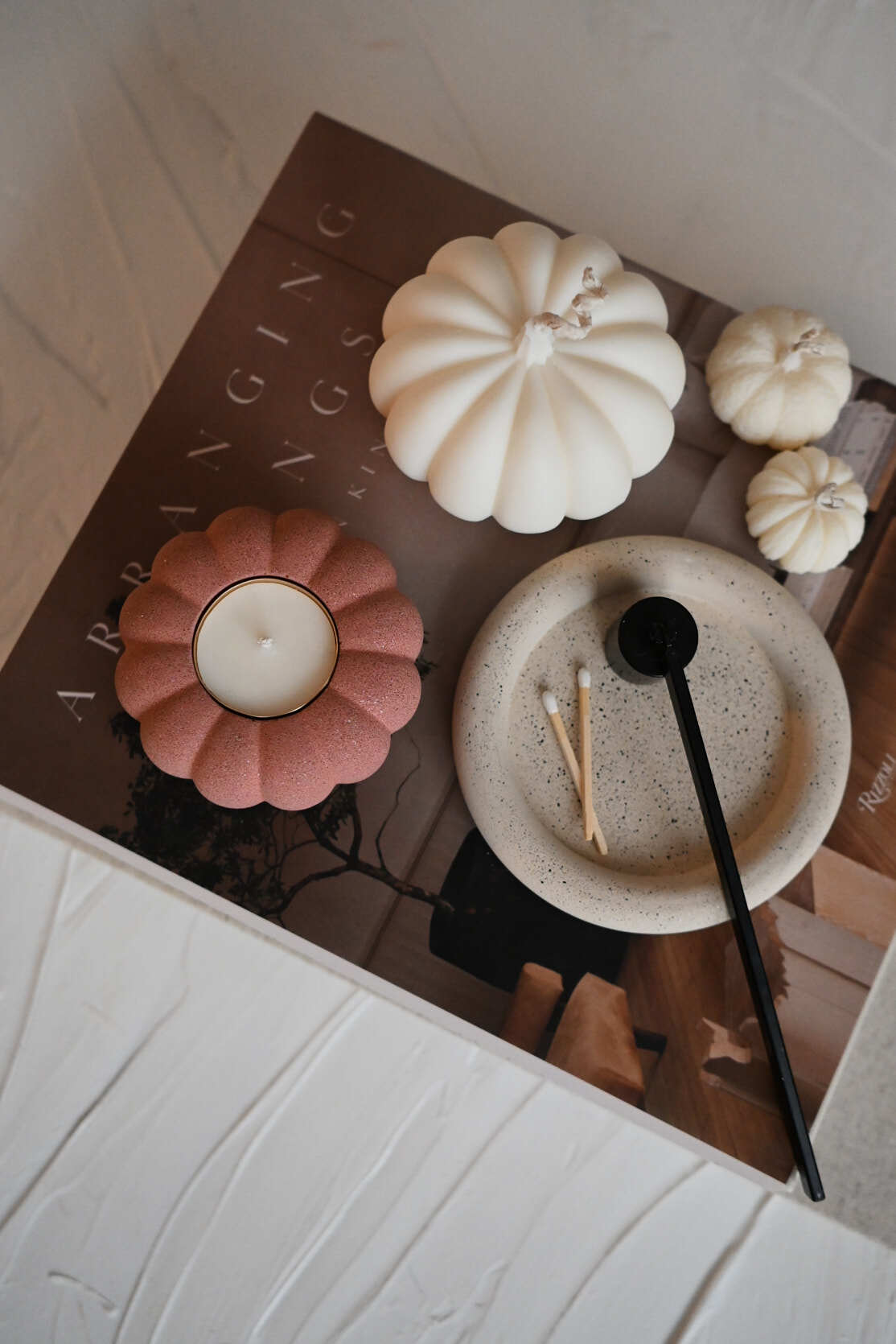 Terracotta pumpkin holder