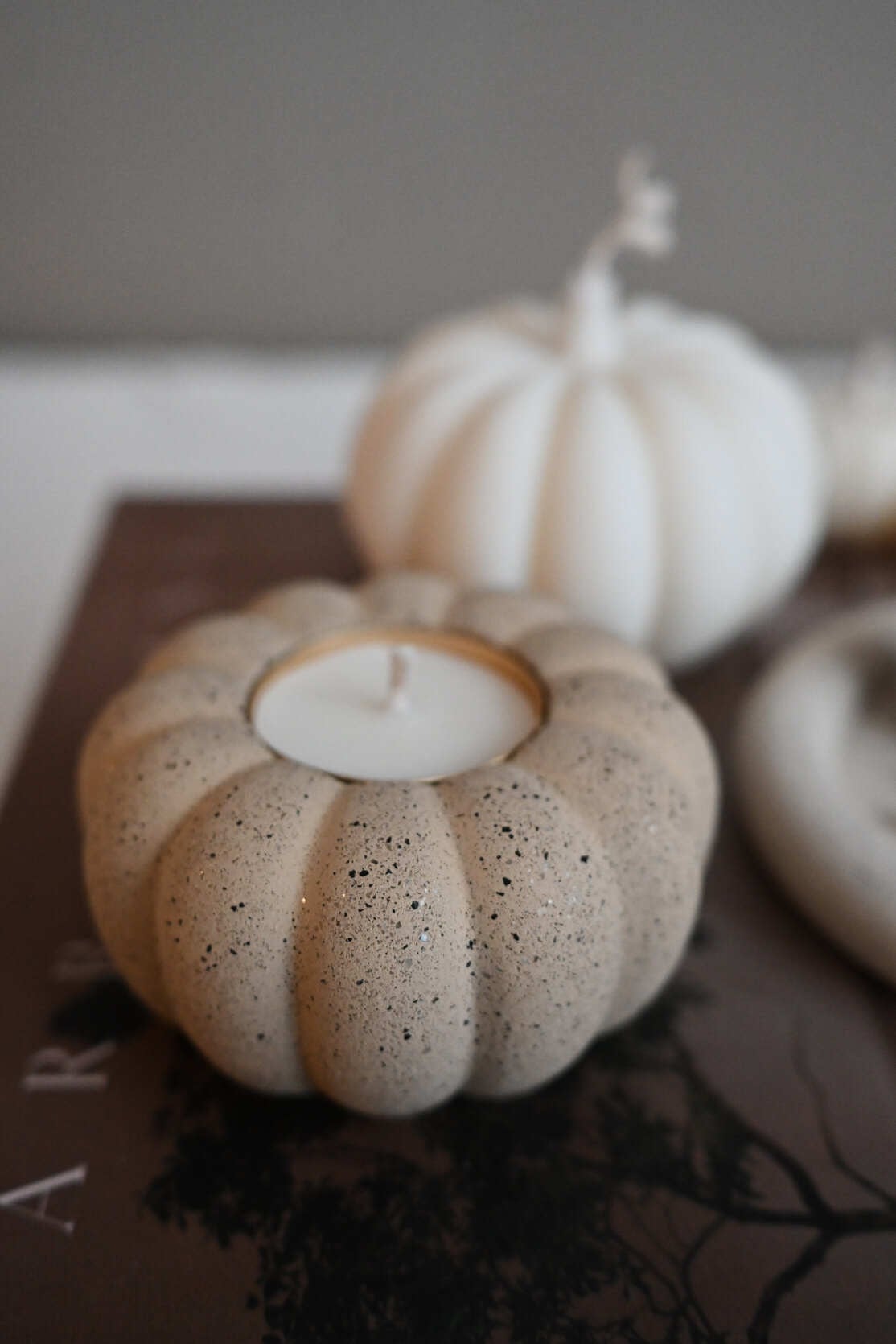 Pumpkin candle holder