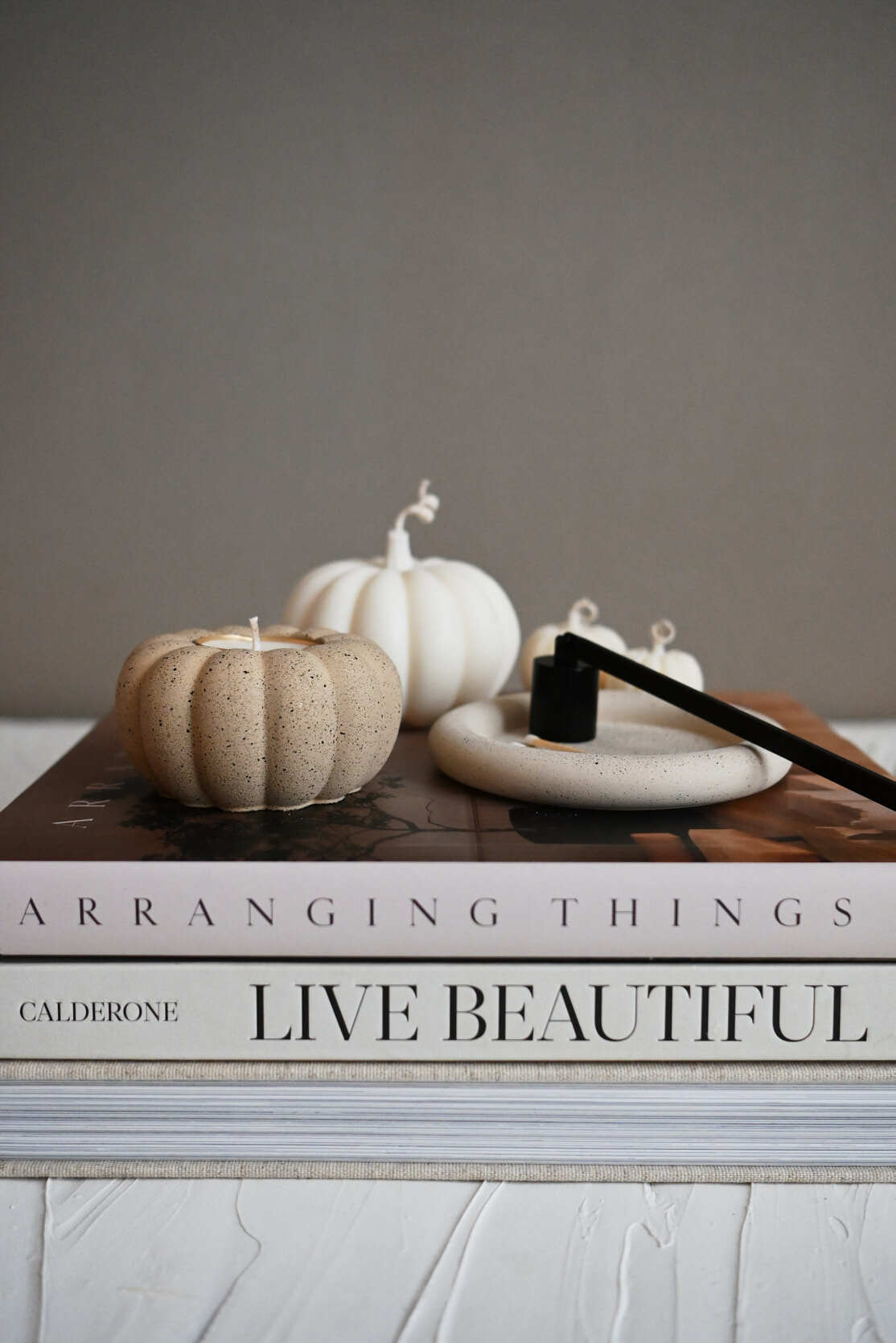 Pumpkin candle holder