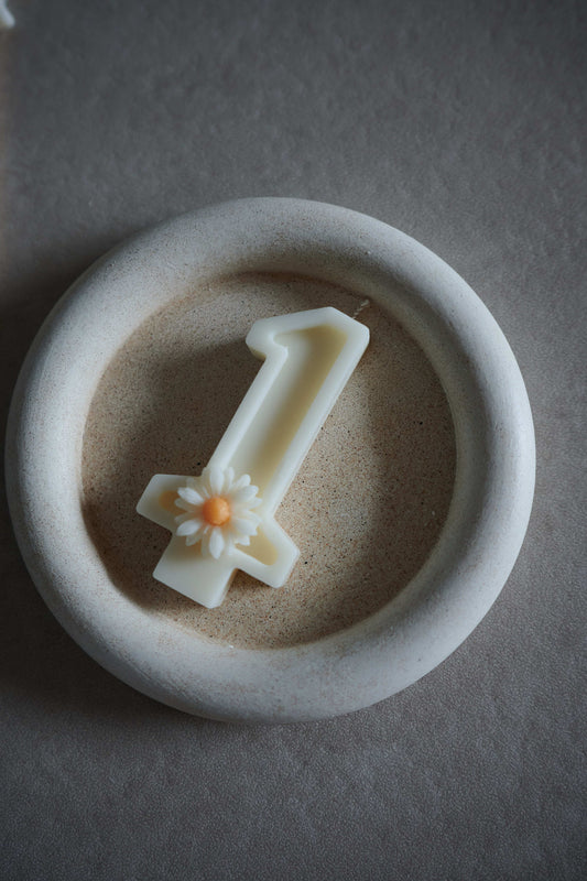 Flower number candle