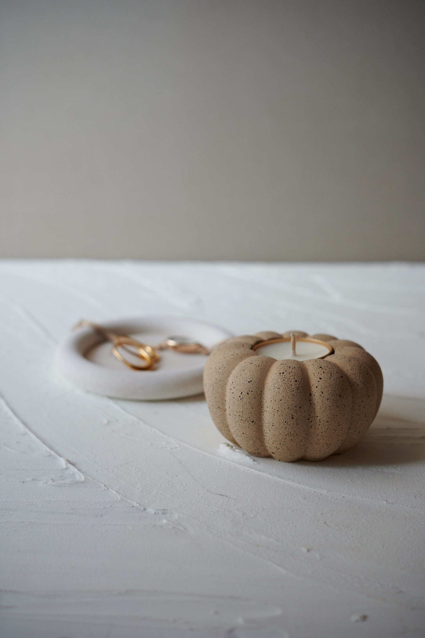 Pumpkin candle holder