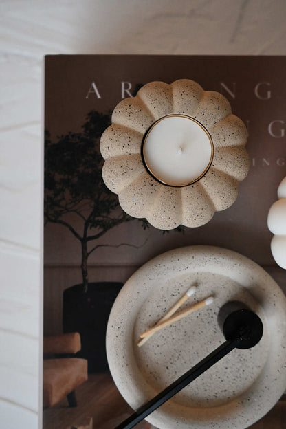 Pumpkin candle holder