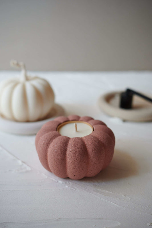 Terracotta pumpkin holder